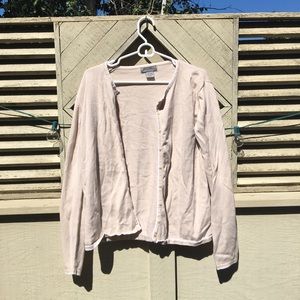 Tan colored vintage button up cardigan sweater